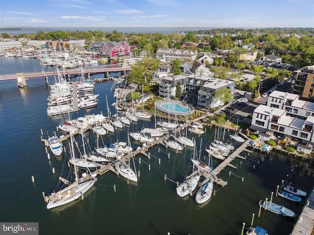 301 Burnside St Unit B 302, Annapolis, MD 21403 - drone / aerial view featuring a water view