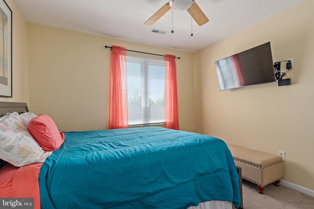 301 Burnside St Unit B 302, Annapolis, MD 21403 - carpeted bedroom with ceiling fan, baseboards, and visible vents