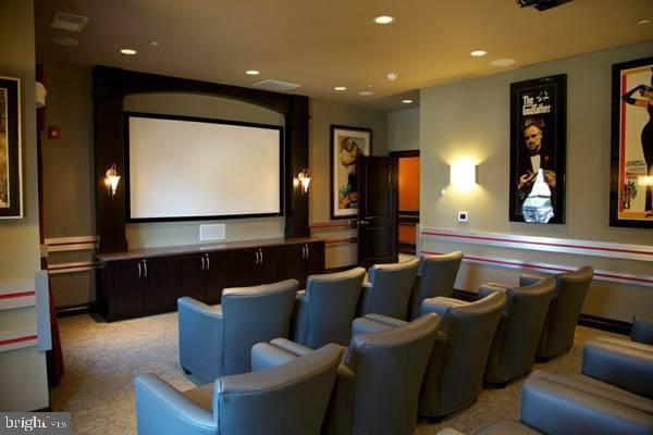 1144 Halifax Pl, Hamilton, NJ 08619 - home theater room featuring recessed lighting and light colored carpet