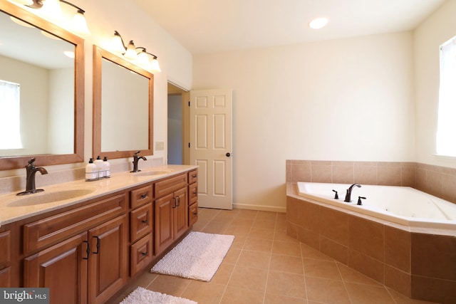 311 Treetops Dr, State College, PA 16801 - bathroom featuring a sink, tile patterned flooring, and plenty of natural light
