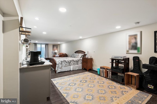 993 Hillendale Dr, Annapolis, MD 21409 - bedroom featuring recessed lighting and dark wood finished floors