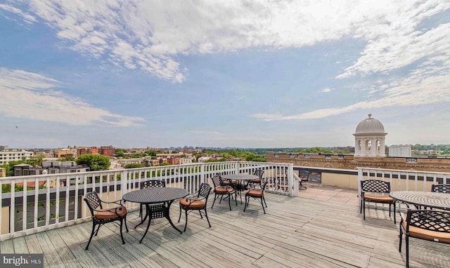 2853 Ontario Rd NW Unit 609, Washington, DC 20009 - wooden terrace featuring outdoor dining area