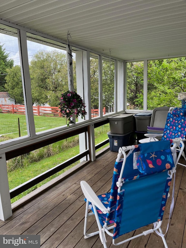 view of sunroom