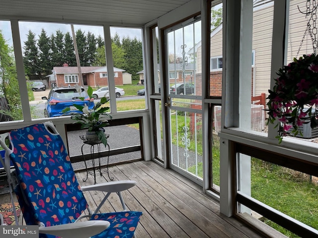 sunroom with a wealth of natural light