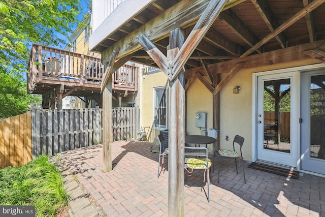3814 Woodlawn Ct, Alexandria, VA 22304 - view of patio with a deck and fence