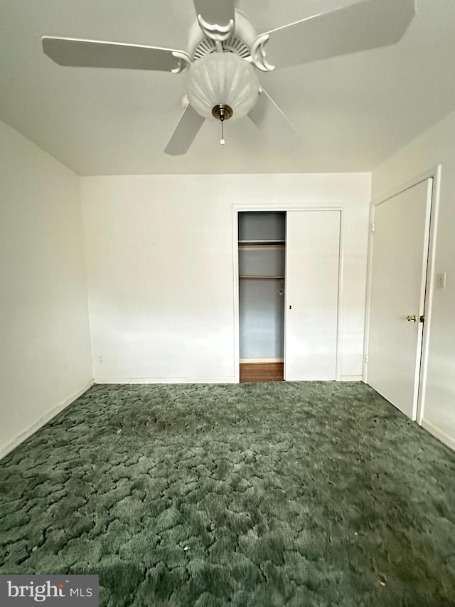 1224 Sheridan Ave, Baltimore, MD 21239 - unfurnished bedroom with ceiling fan, carpet, and baseboards