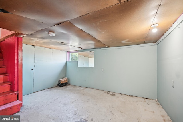 view of basement