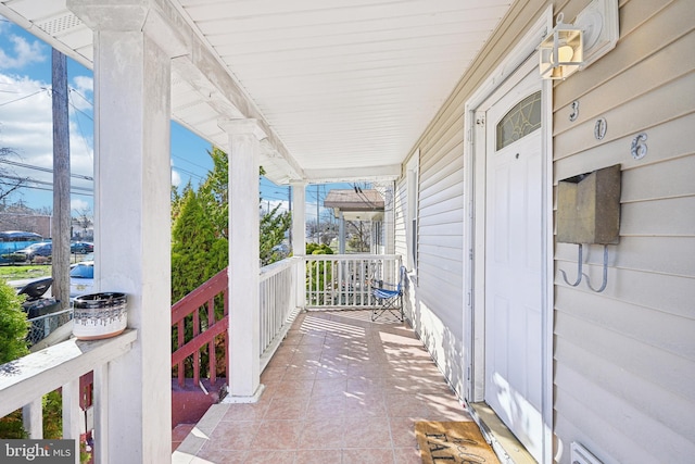 view of patio / terrace featuring covered porch