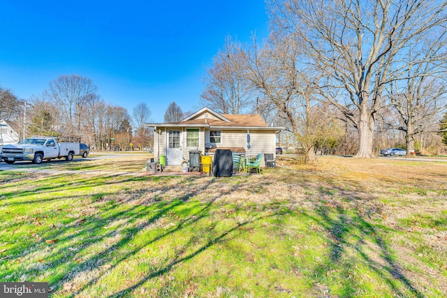 exterior space with a front lawn