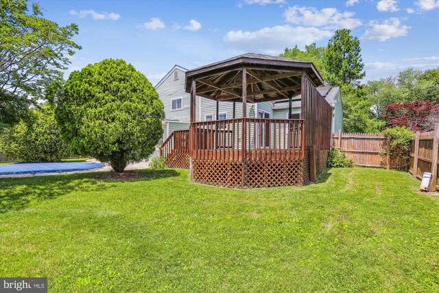 19916 Westerly Ave, Poolesville, MD 20837 - rear view of property featuring a wooden deck and a gazebo