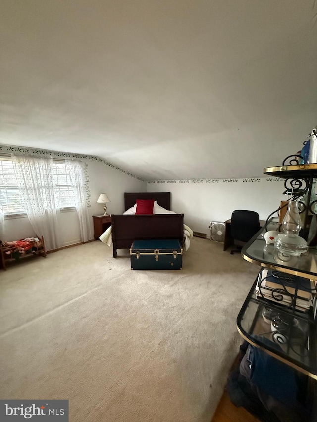 2703 Branch Pike, Cinnaminson, NJ 08077 - bedroom featuring vaulted ceiling and carpet floors