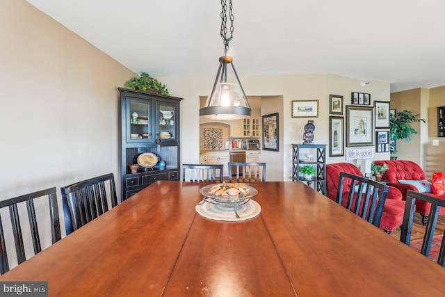 dining area featuring a toaster