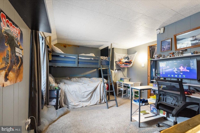 bedroom with carpet
