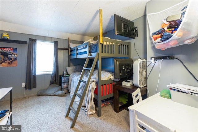 bedroom featuring carpet