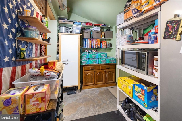 view of storage area