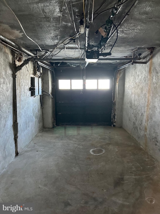 garage featuring electric panel