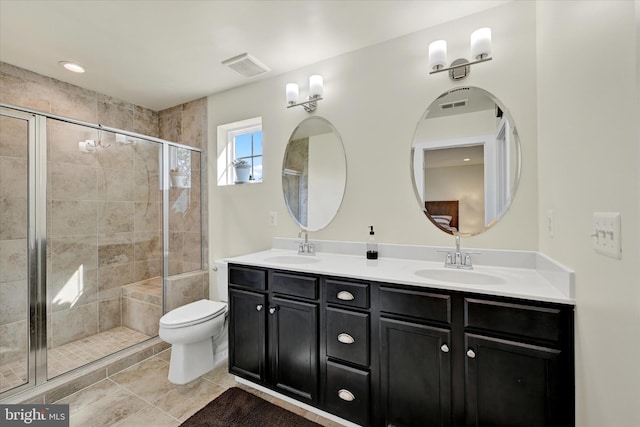 10031 Whitaker Way, Parkville, MD 21234 - full bath featuring visible vents, a sink, a stall shower, and toilet