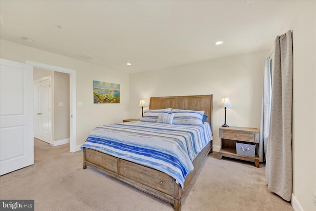 10031 Whitaker Way, Parkville, MD 21234 - bedroom featuring recessed lighting, baseboards, visible vents, and light carpet