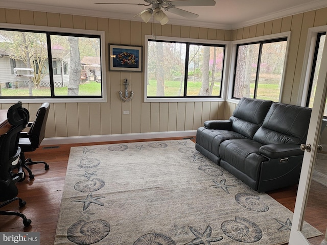 interior space with visible vents and a healthy amount of sunlight