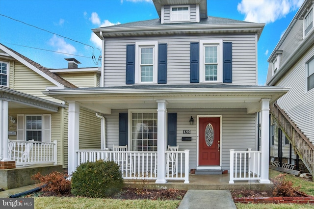 1205 Bridge St, New Cumberland, PA 17070 - traditional style home with covered porch