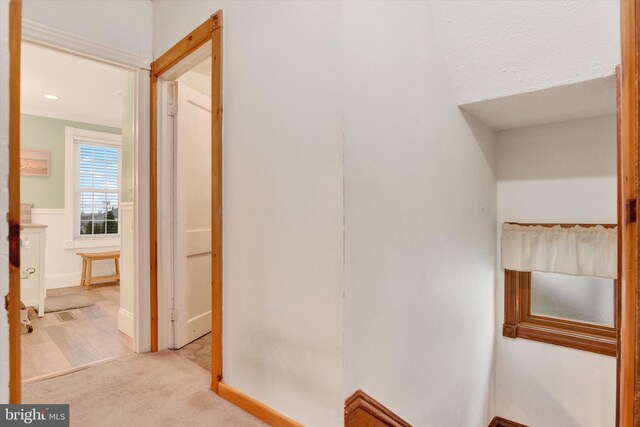1205 Bridge St, New Cumberland, PA 17070 - hallway featuring light carpet