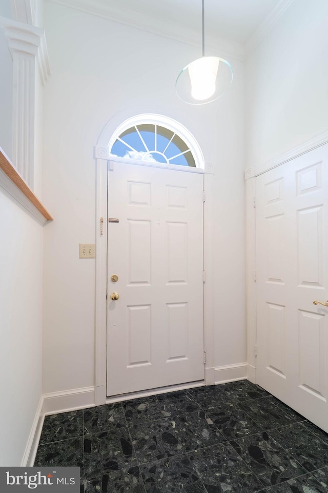 6038 Kelsey Ct, Falls Church, VA 22044 - entrance foyer with baseboards and ornamental molding