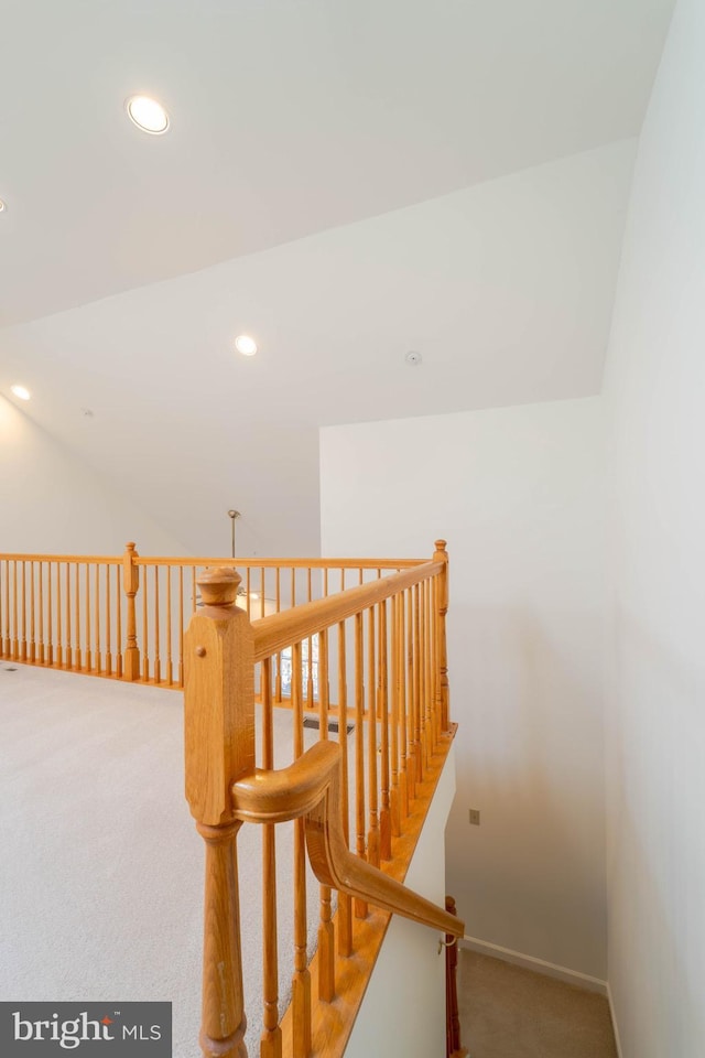 6038 Kelsey Ct, Falls Church, VA 22044 - staircase featuring recessed lighting, carpet, and baseboards