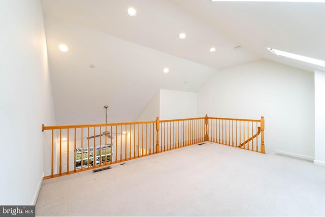6038 Kelsey Ct, Falls Church, VA 22044 - additional living space featuring recessed lighting, visible vents, baseboards, and lofted ceiling