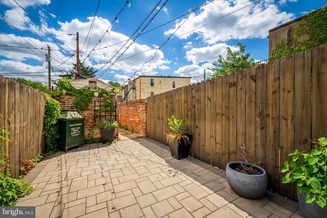 view of patio with a fenced backyard