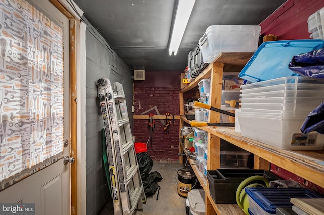 view of storage room