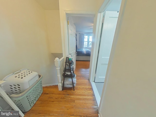 2710 N 47th St, Philadelphia, PA 19131 - hallway featuring light wood-type flooring and baseboards