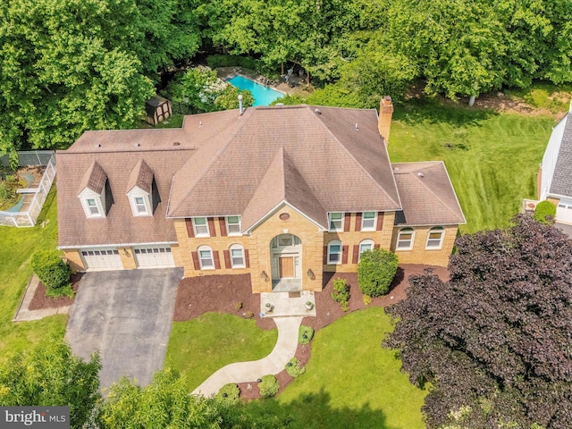 608 Silverstone Ct, Silver Spring, MD 20905 - view from above of property with a pool area