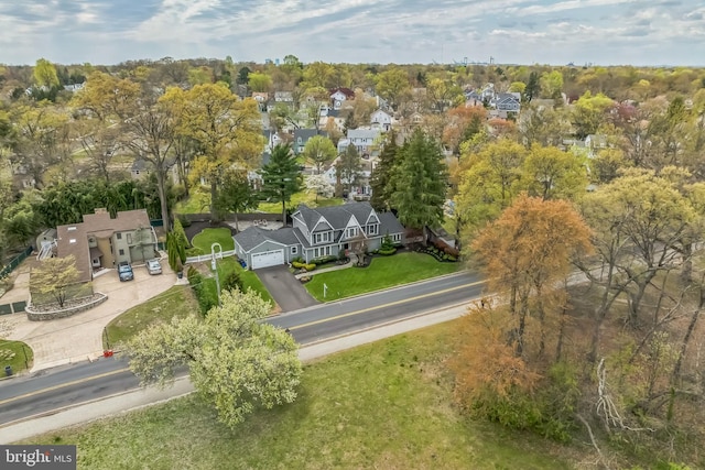 bird's eye view featuring a residential view