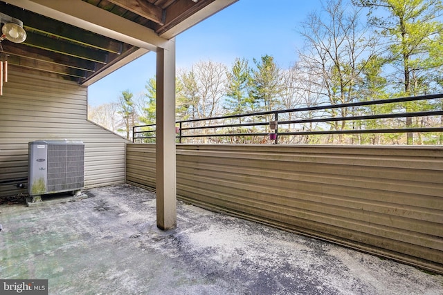 view of patio with central AC unit