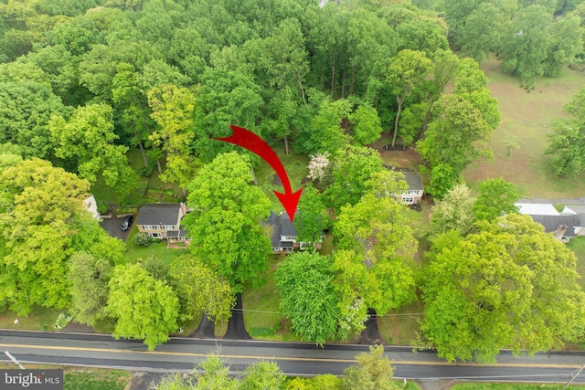 304 King Rd, West Chester, PA 19380 - birds eye view of property featuring a forest view