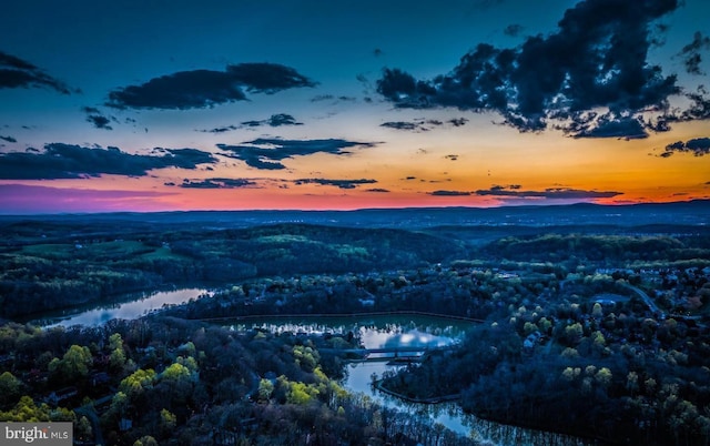 6799 Oakrise Rd, New Market, MD 21774 - aerial view at dusk of a water view
