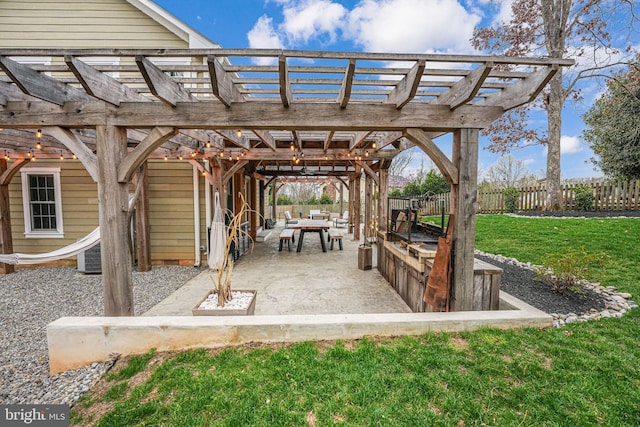 6750 Stonehurst Ct, Warrenton, VA 20187 - view of patio / terrace with a pergola