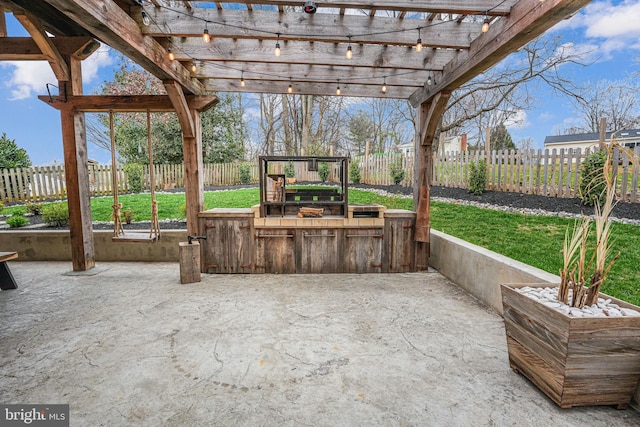6750 Stonehurst Ct, Warrenton, VA 20187 - view of patio / terrace with an outdoor kitchen