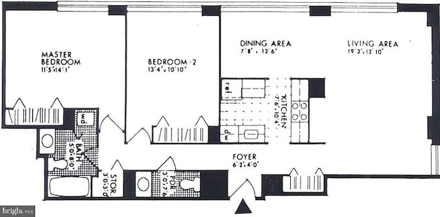1420 Locust St Unit 6Q, Philadelphia, PA 19102 - view of home floor plan