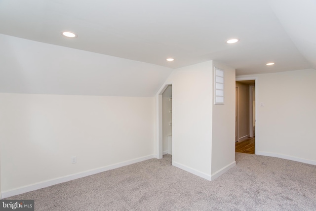 1102 Dolores Ln, Croydon, PA 19021 - bonus room with carpet, recessed lighting, baseboards, and lofted ceiling