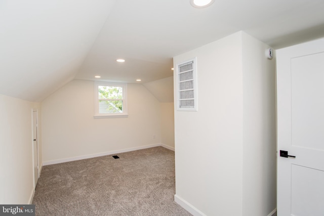1102 Dolores Ln, Croydon, PA 19021 - additional living space with carpet, recessed lighting, lofted ceiling, and baseboards