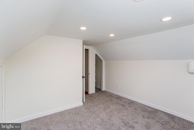 1102 Dolores Ln, Croydon, PA 19021 - bonus room with recessed lighting, carpet flooring, lofted ceiling, and baseboards