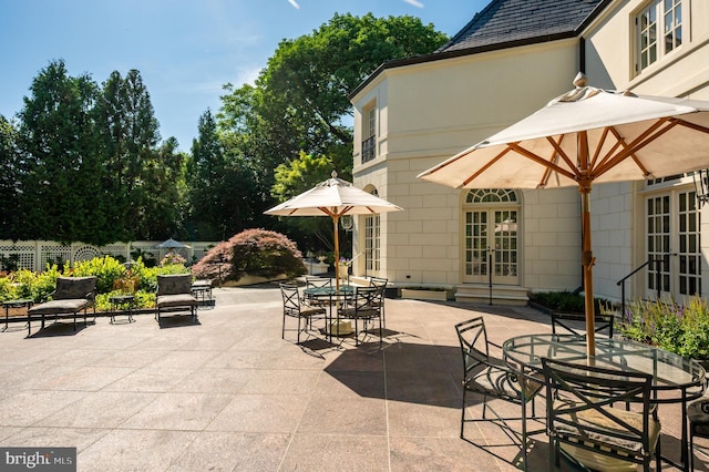 2838 Mcgill Ter NW, Washington, DC 20008 - view of patio / terrace featuring french doors and outdoor dining space