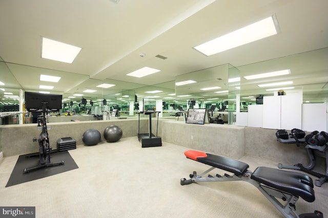 2838 Mcgill Ter NW, Washington, DC 20008 - gym with carpet