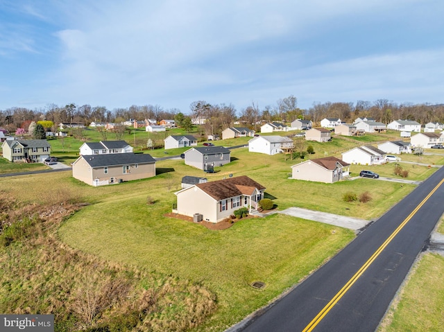 drone / aerial view featuring a residential view