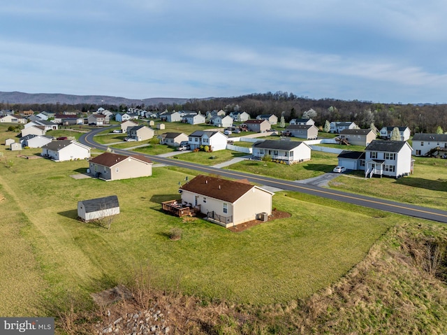 aerial view featuring a residential view