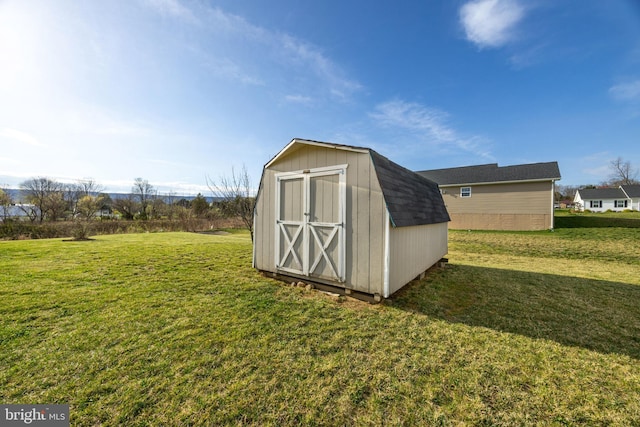 view of shed