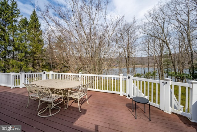 1909 Marsh Hill Rd, Mc Henry, MD 21541 - deck with a water view and outdoor dining area