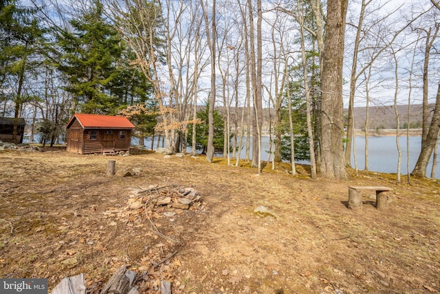 1909 Marsh Hill Rd, Mc Henry, MD 21541 - view of yard with a water view, an outbuilding, and a shed