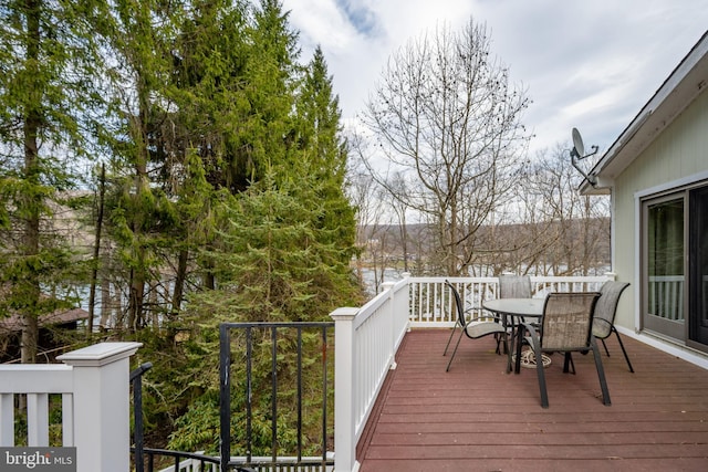 1909 Marsh Hill Rd, Mc Henry, MD 21541 - wooden terrace featuring outdoor dining space